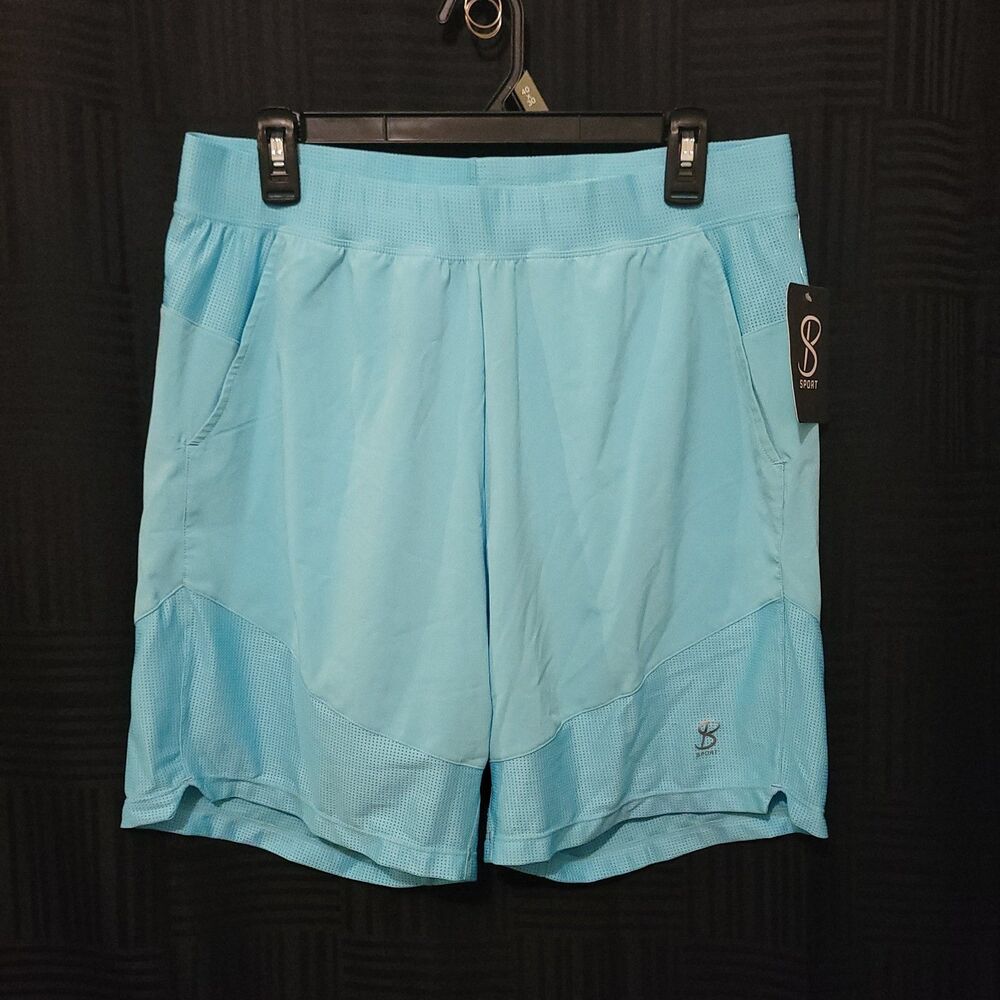 Sofibella #8039 Air Men’s L Athletic Shorts Blue Gym UV Stretch